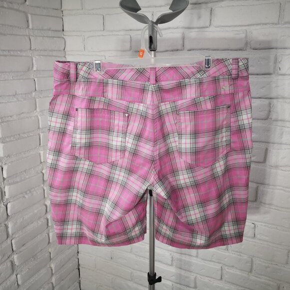 Nike Golf Tour Performance Dri-Fit Ladies Size 14 Plaid Shorts - Picture 2 of 13